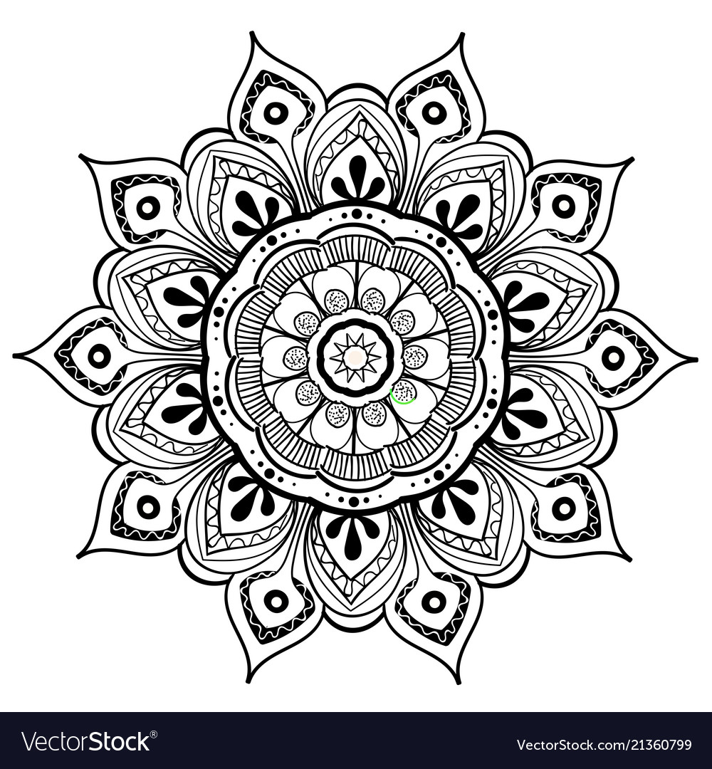 Mandala design element round ornament Royalty Free Vector