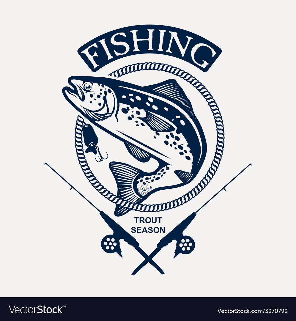 Download Trout fishing Royalty Free Vector Image - VectorStock