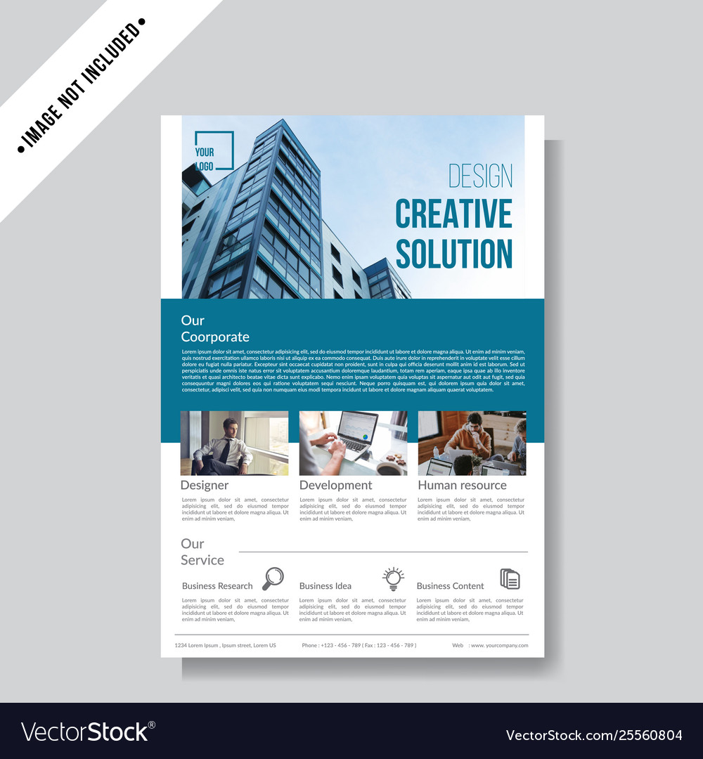 Business corporate flyer template Royalty Free Vector Image