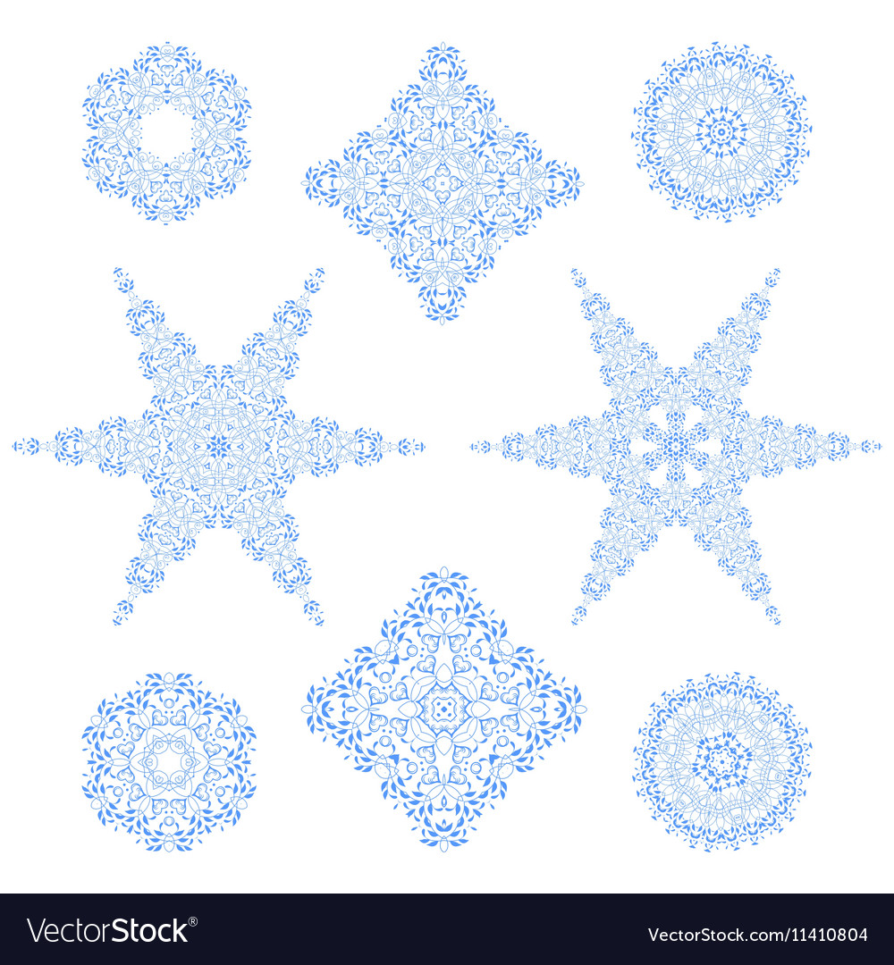 Download Hand-drawn christmas lace frame mandala Royalty Free Vector