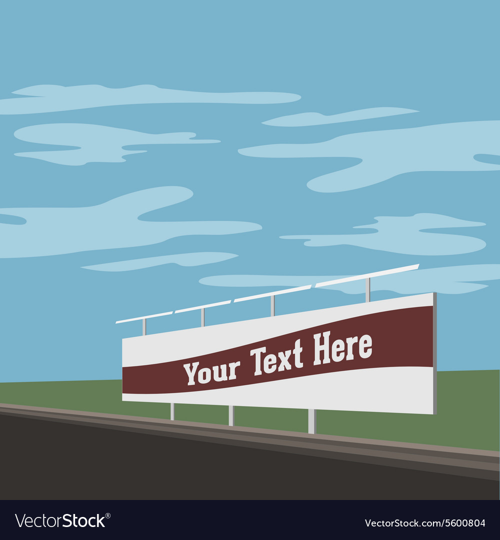 Outdoor Advertising Stand Banner Shield Display Vector Image