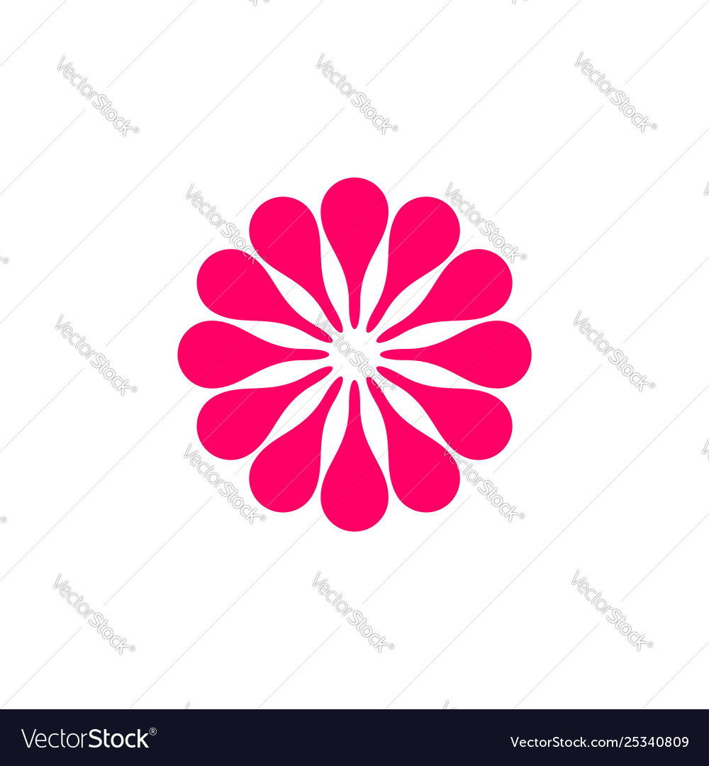 Abstract flower logo template Royalty Free Vector Image