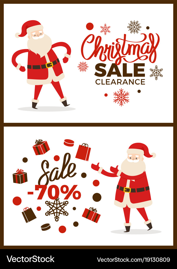 Christmas sale clearance Royalty Free Vector Image