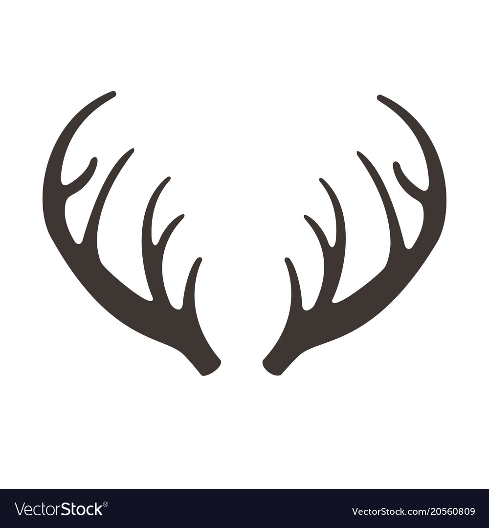 Download Deer horns antlers Royalty Free Vector Image - VectorStock