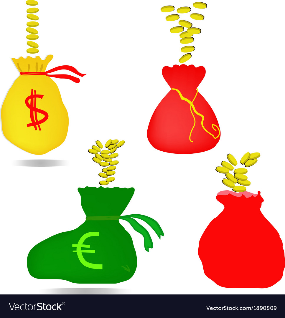 Money Bag With Euro And Dollar Sign Royalty Free Vector Money Bag With Euro And Dollar Sign Vector Image