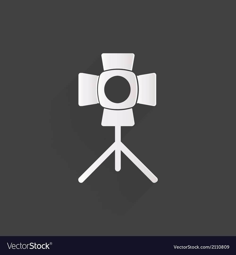 Spotlight icon light for photocamera Royalty Free Vector