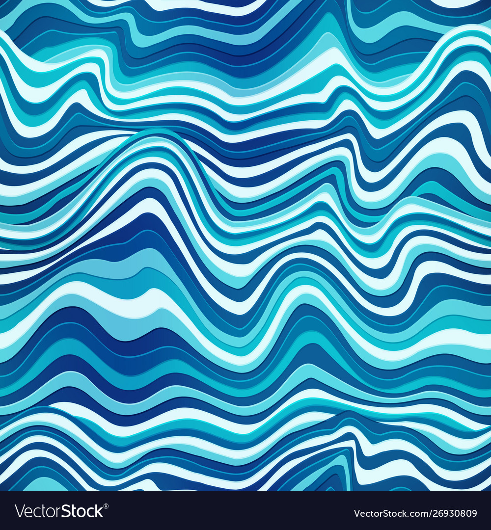 Wave seamless pattern Royalty Free Vector Image