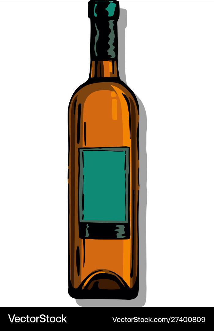 Wine bottle Royalty Free Vector Image - VectorStock