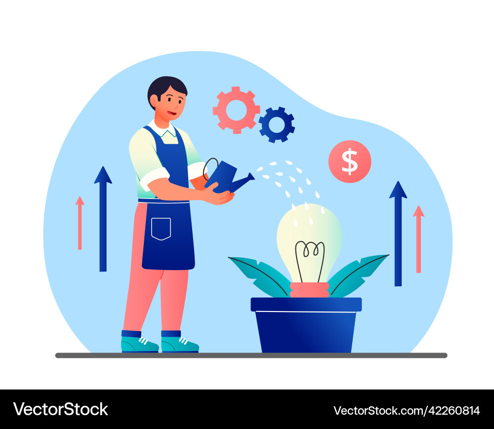 Concept light bulb Royalty Free Vector Image - VectorStock