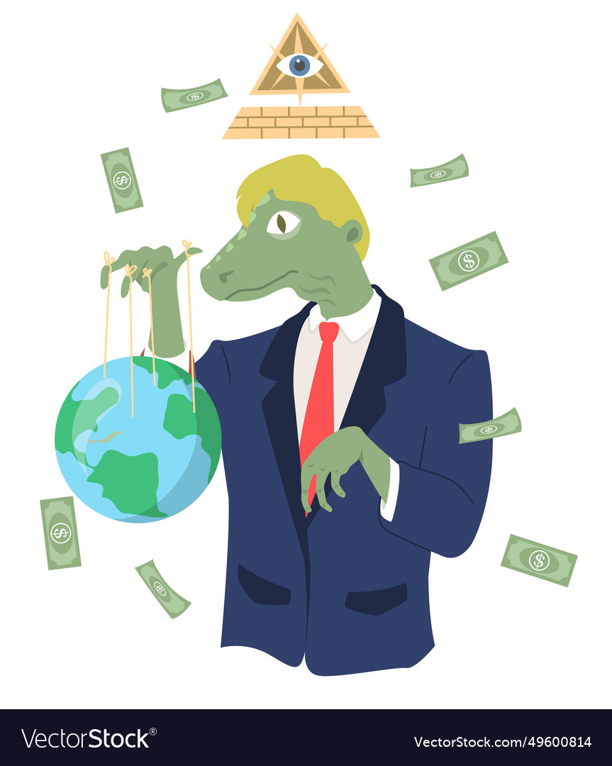 Conspiracy theory concept with businessman Vector Image