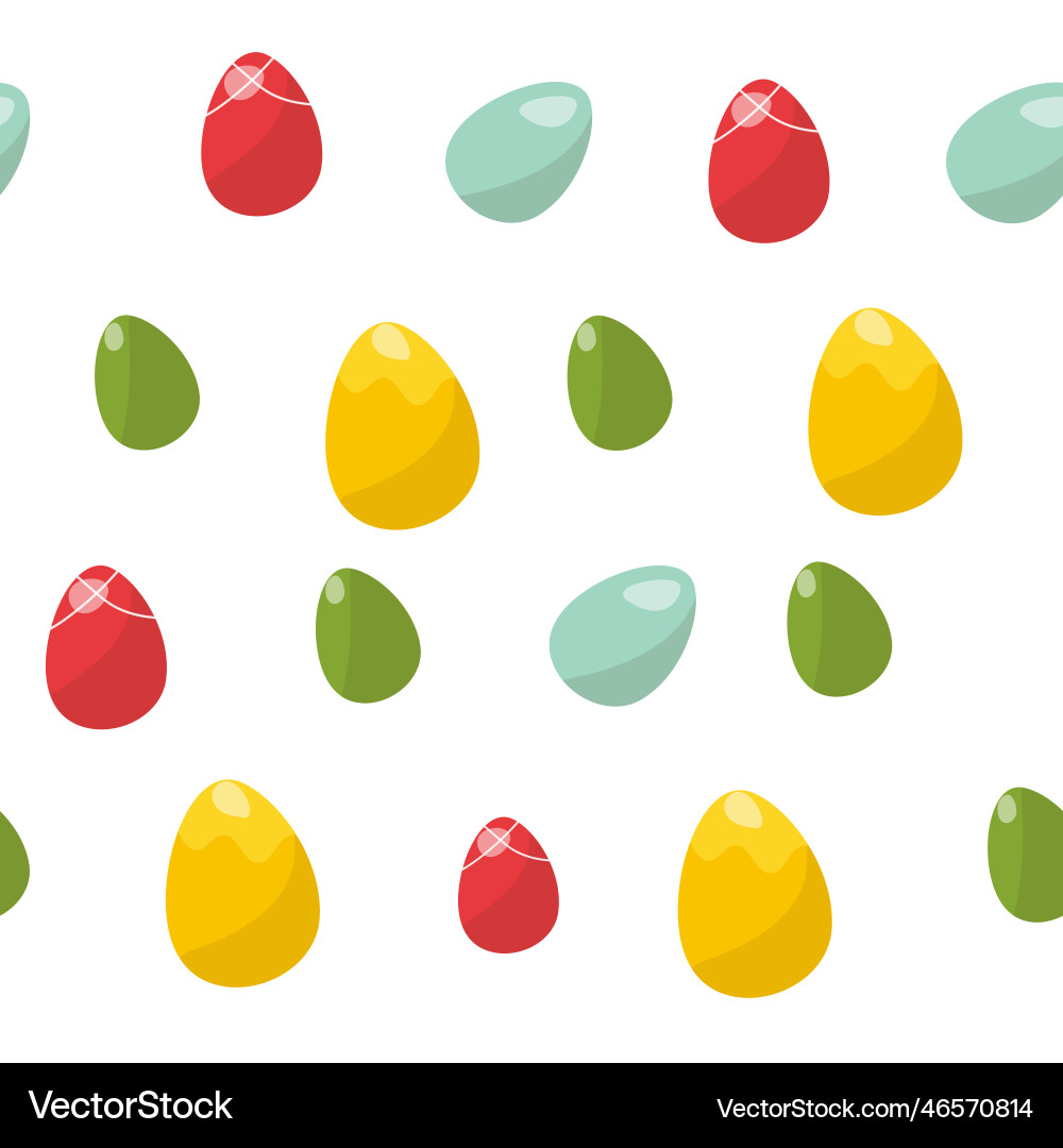 Easter pattern with colorful eggs pattern Vector Image