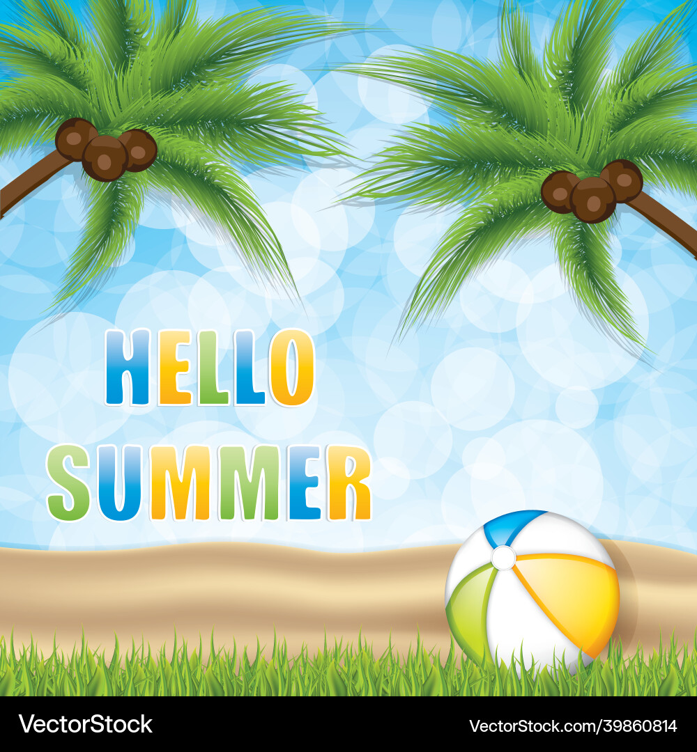 Hello summer Royalty Free Vector Image - VectorStock