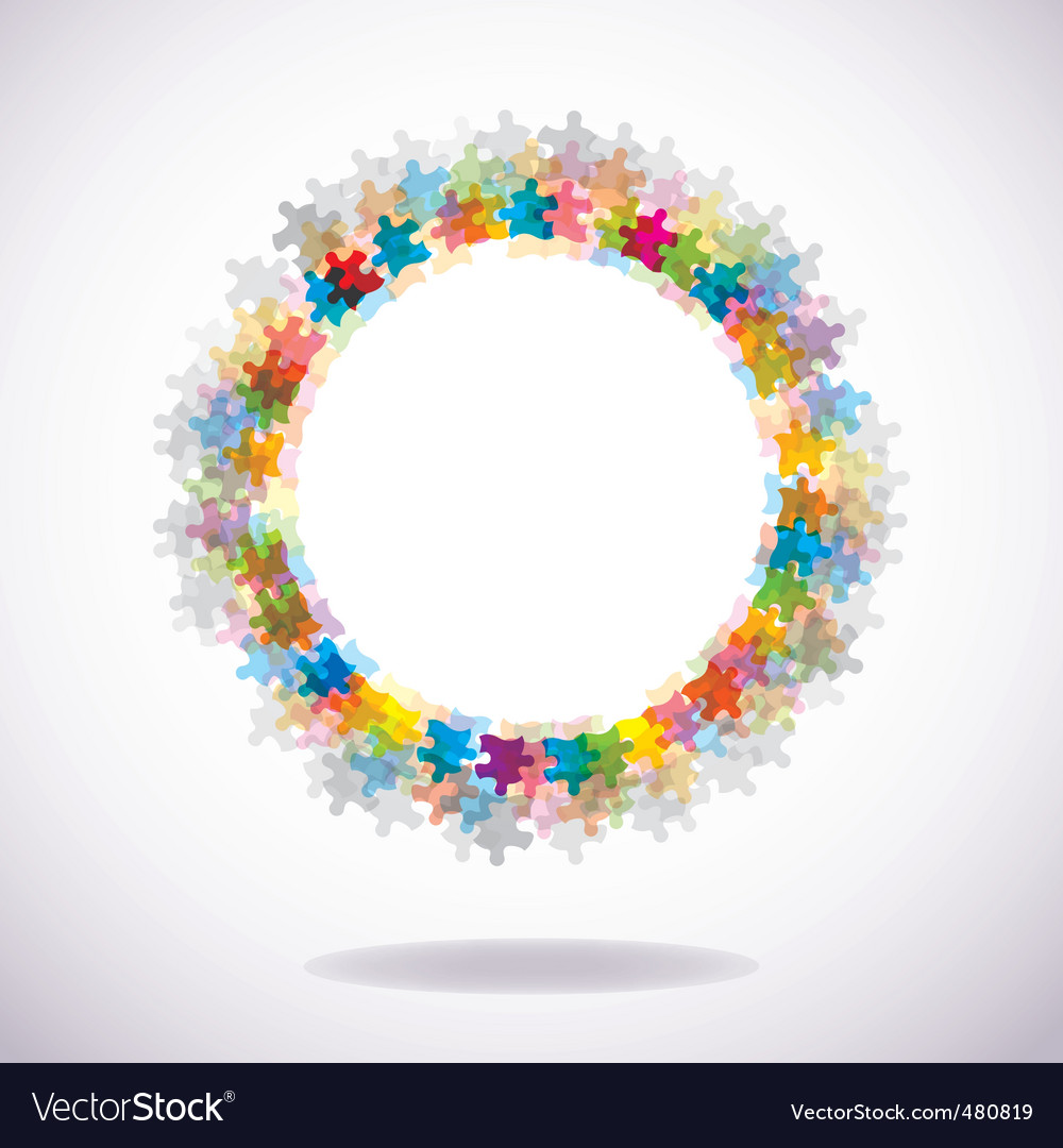Abstract puzzle background vector Royalty Free Vector Image