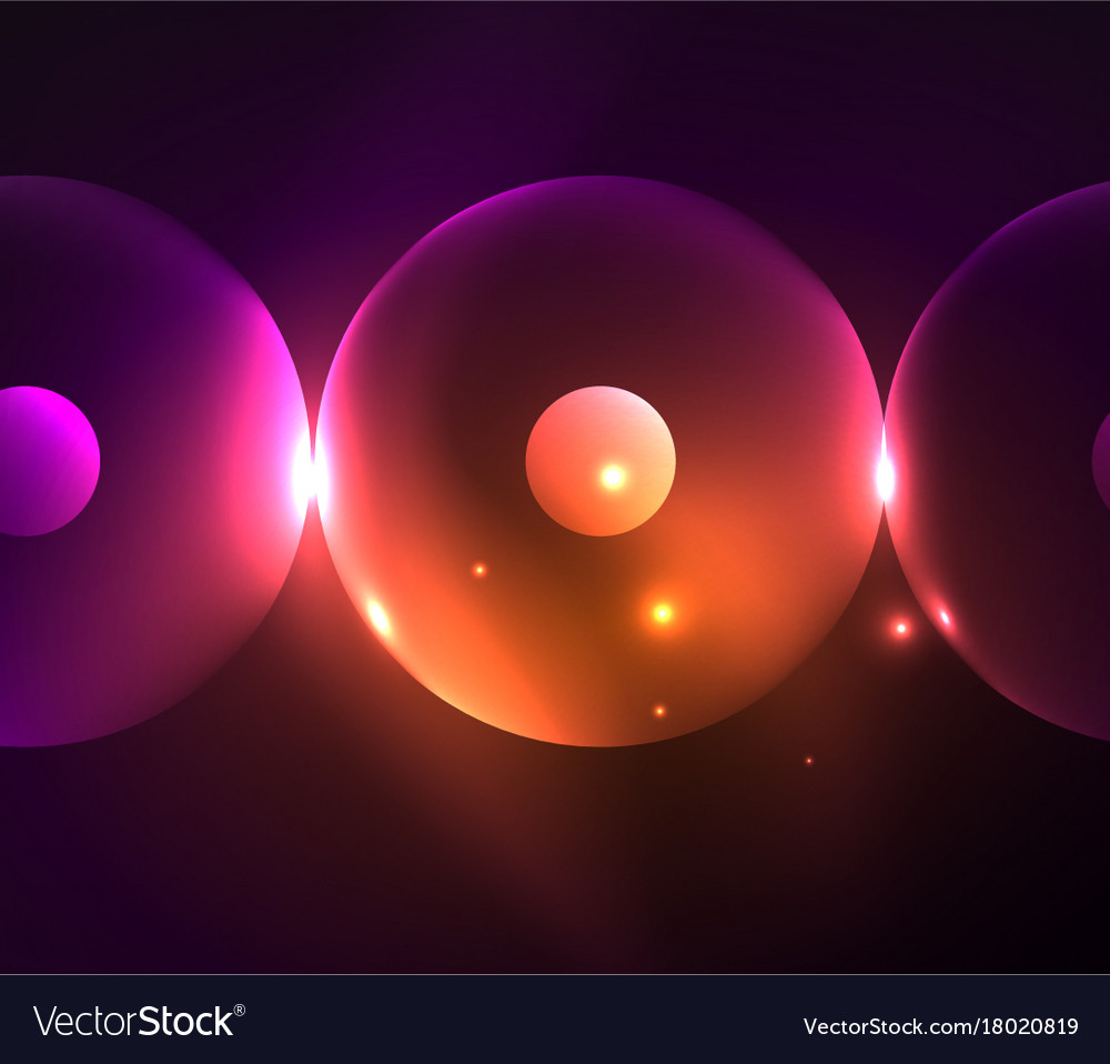 Blurred glowing circles digital abstract Vector Image