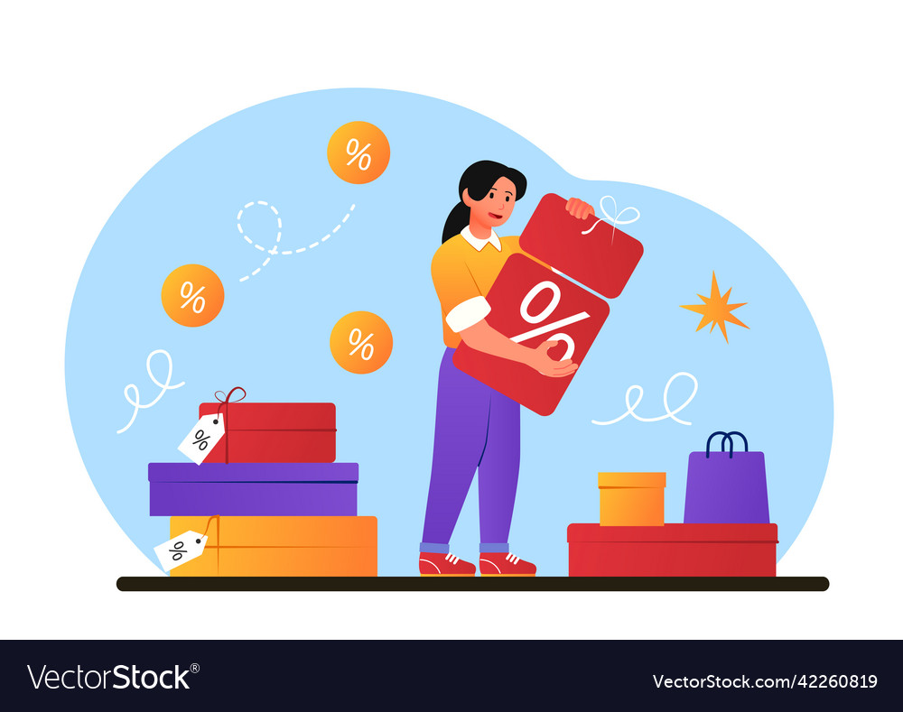 Discount coupon concept Royalty Free Vector Image