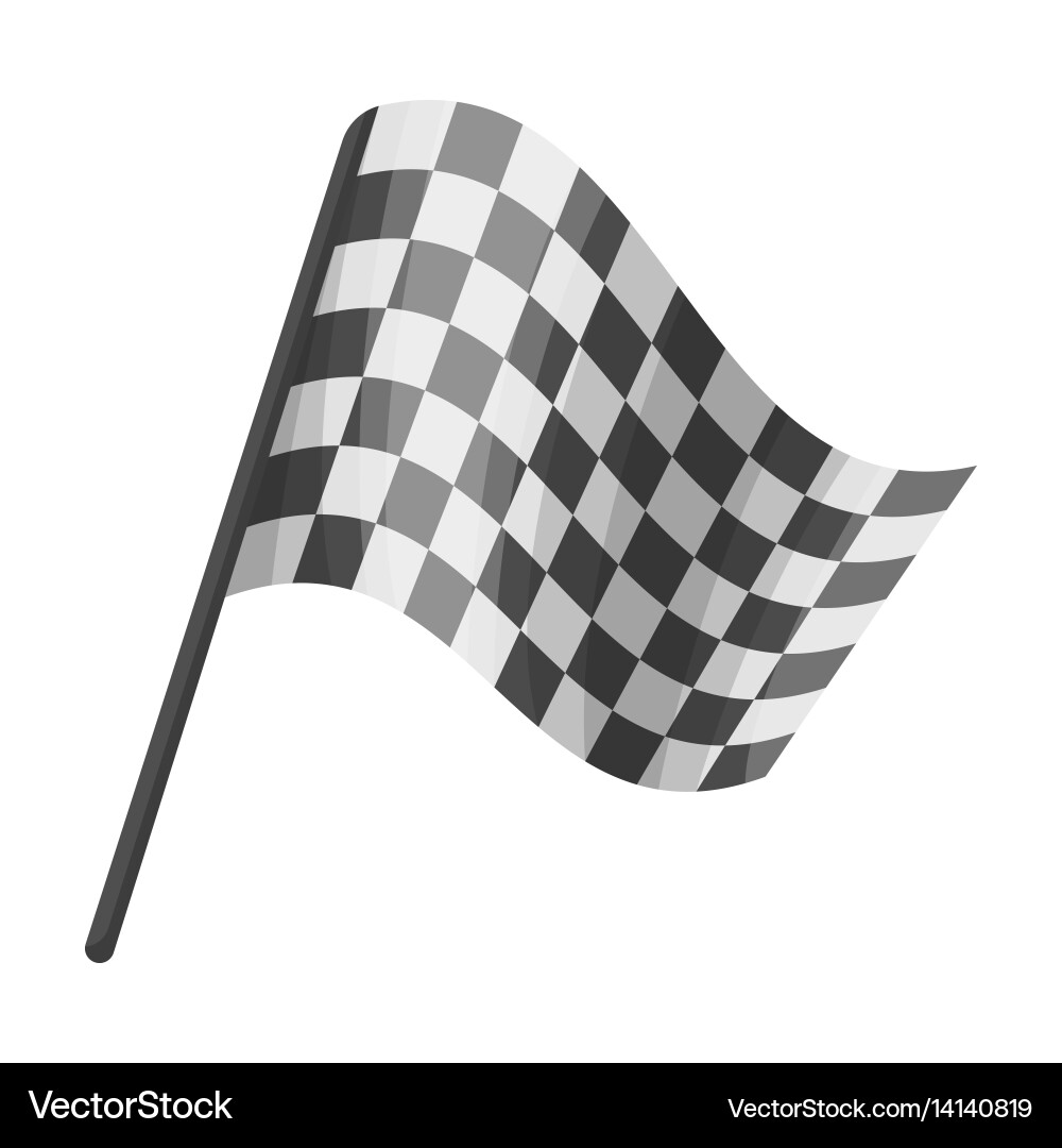 Flag in football refereefans single icon Vector Image