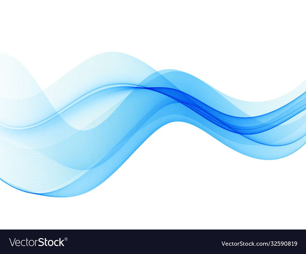 Smooth waves. Blue vector waves.