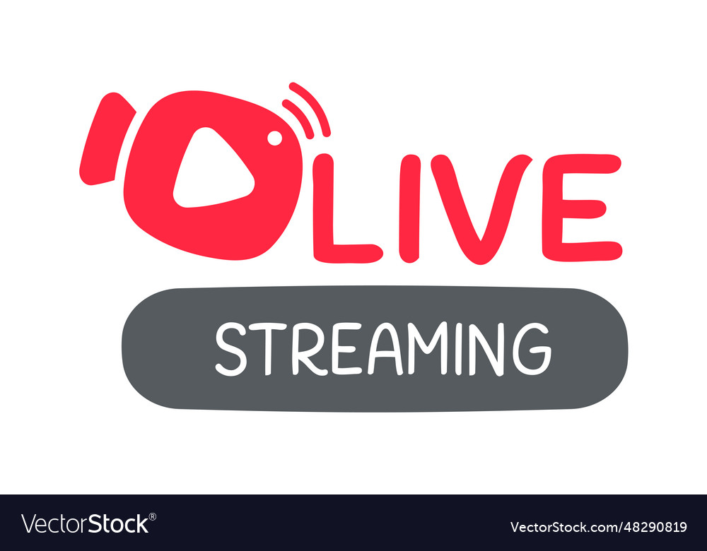 Social media live broadcast icon streaming video