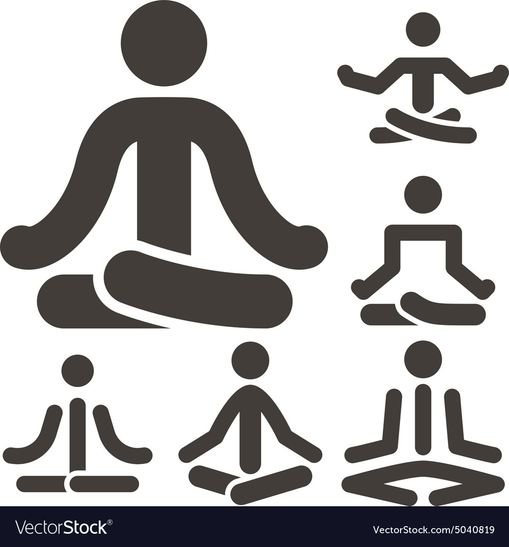 Yoga icons Royalty Free Vector Image - VectorStock