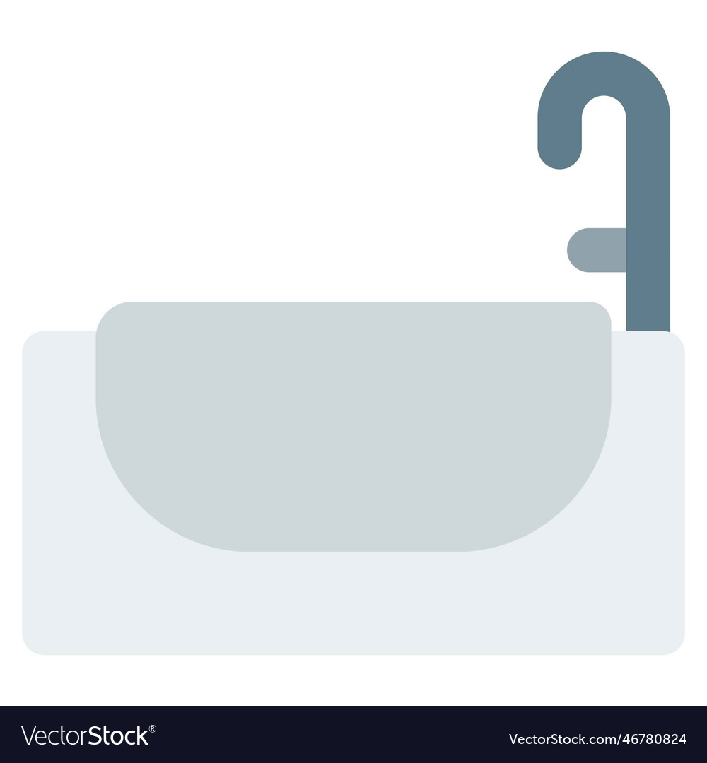 Bathtub a bathroom fixture used for bathing Vector Image