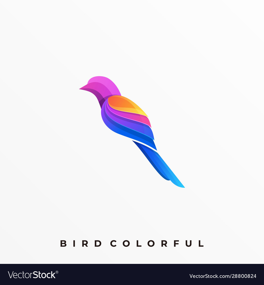 Bird colorful template Royalty Free Vector Image