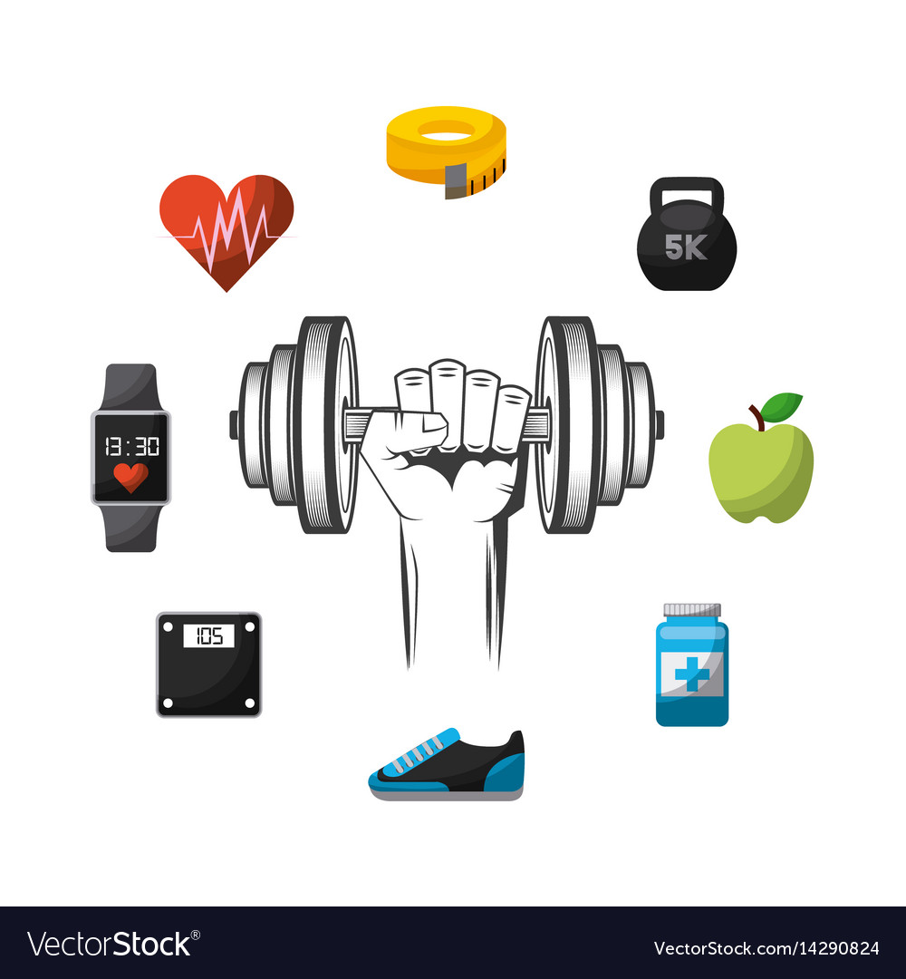 Healthy lifestyle design Royalty Free Vector Image