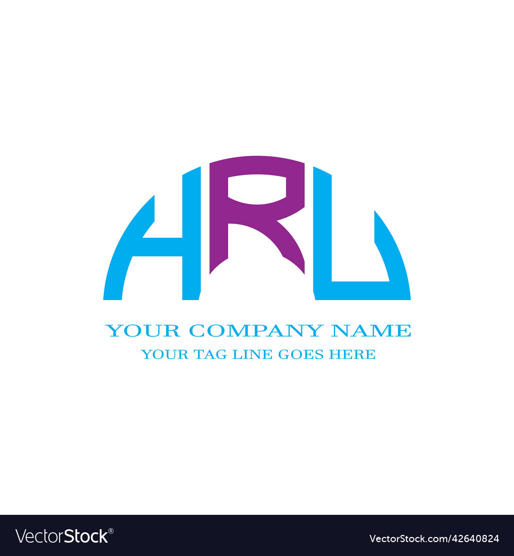 Hru letter logo creative design with graphic Vector Image