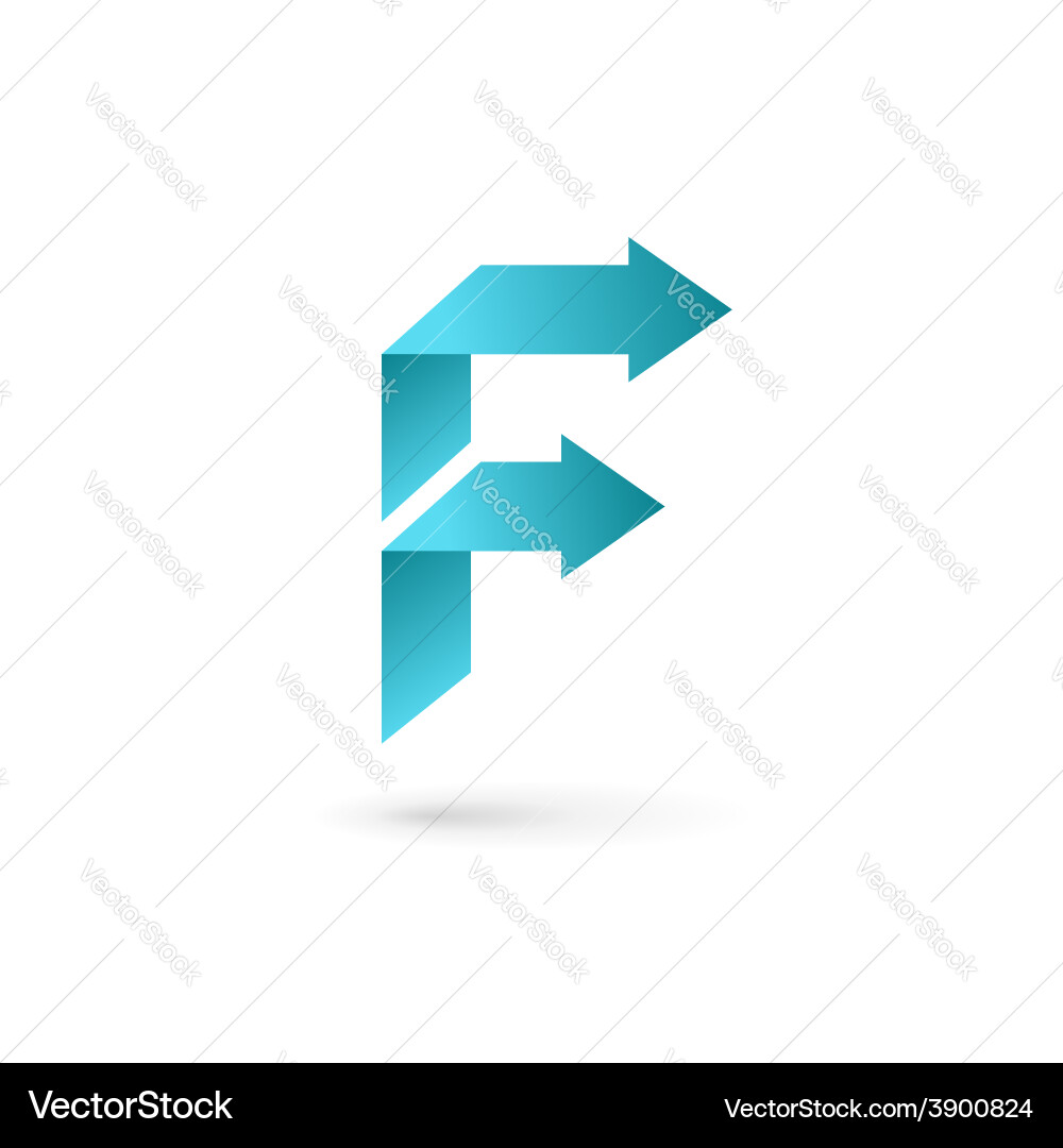 Letter f logo icon design template elements Vector Image