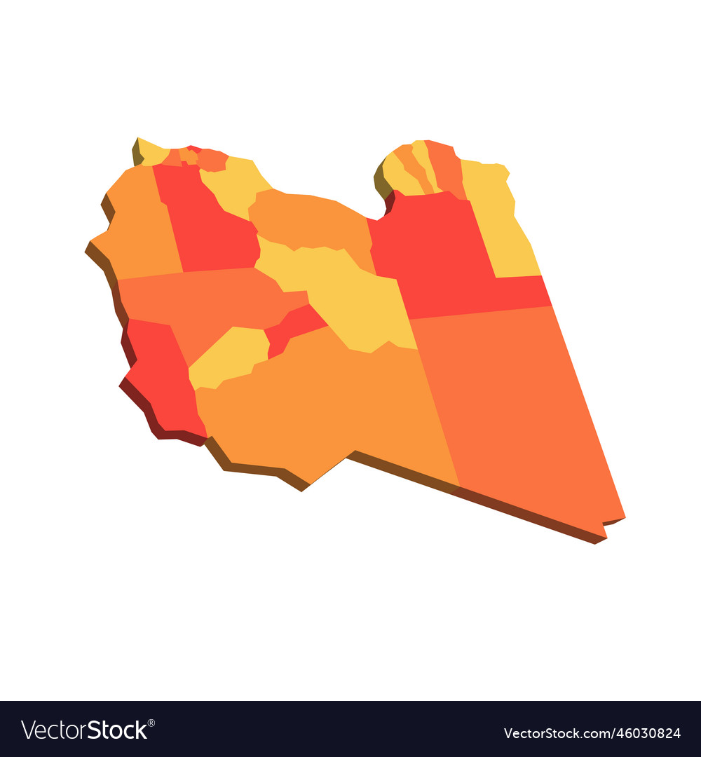 Libya Political Map Of Administrative Divisions Vector Image   Libya Political Map Of Administrative Divisions Vector 46030824 