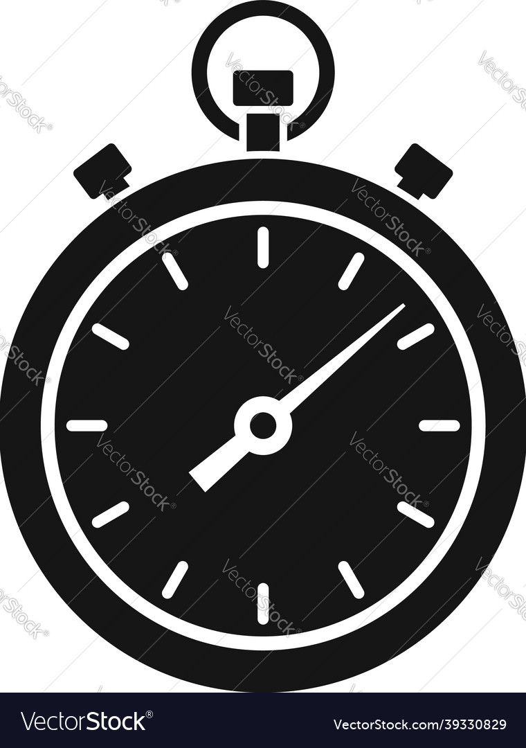 Hand stopwatch icon simple sport watch Royalty Free Vector