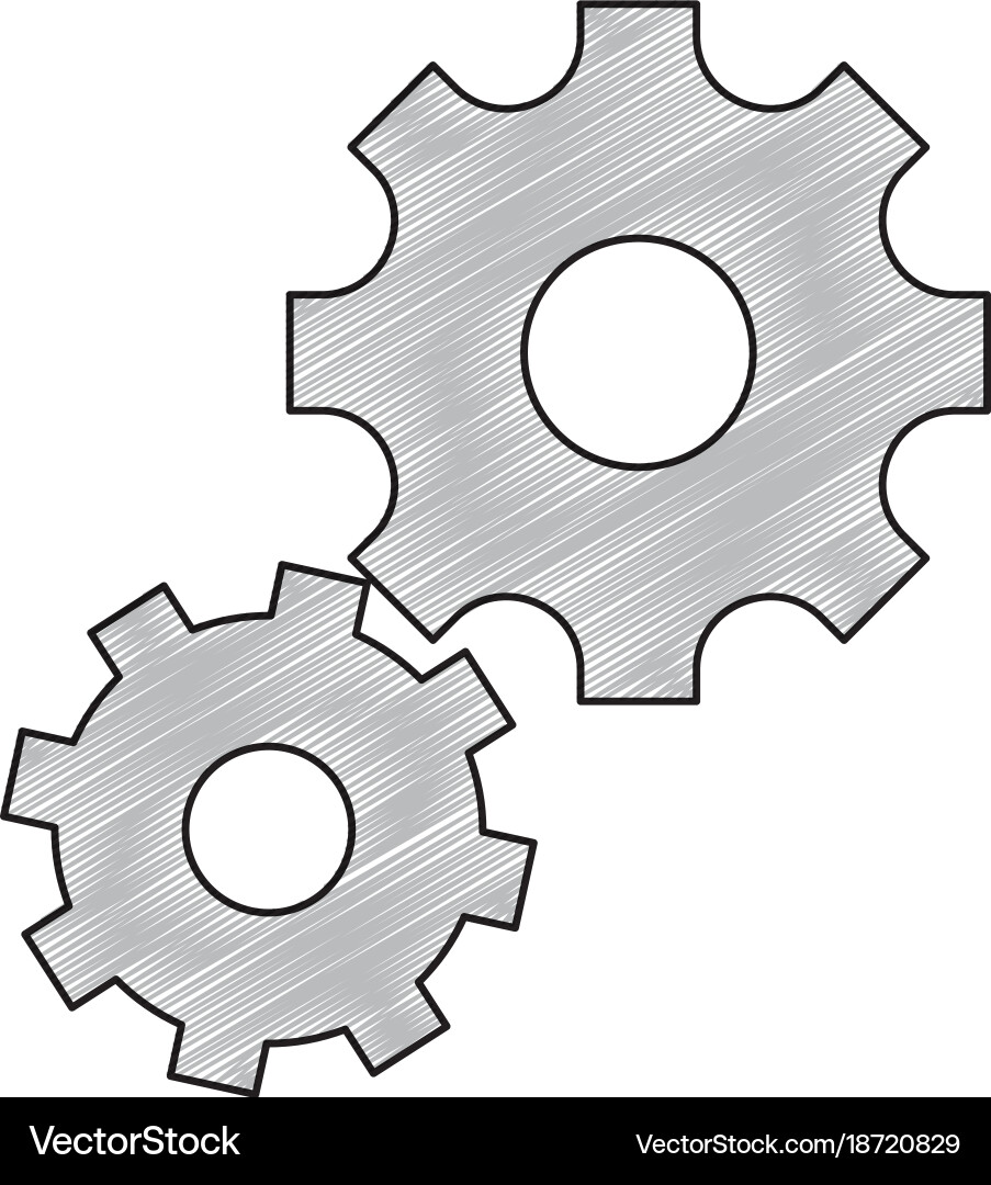 Isolated gear design Royalty Free Vector Image