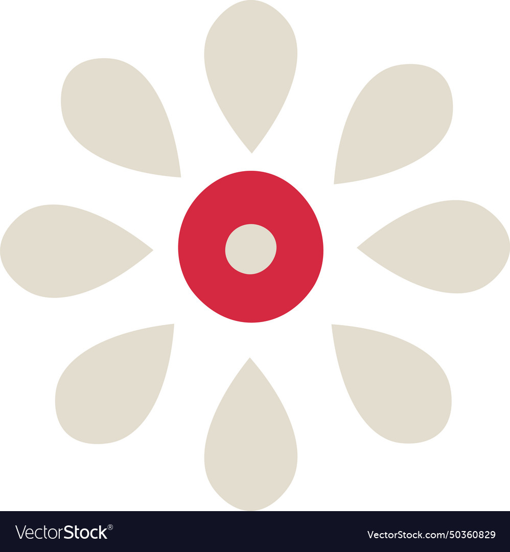 Scandinavian folk style flower Royalty Free Vector Image