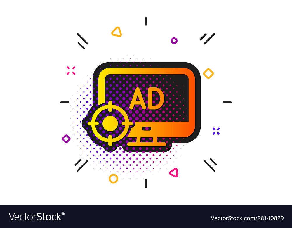 Seo adblock icon search engine optimization sign Vector Image