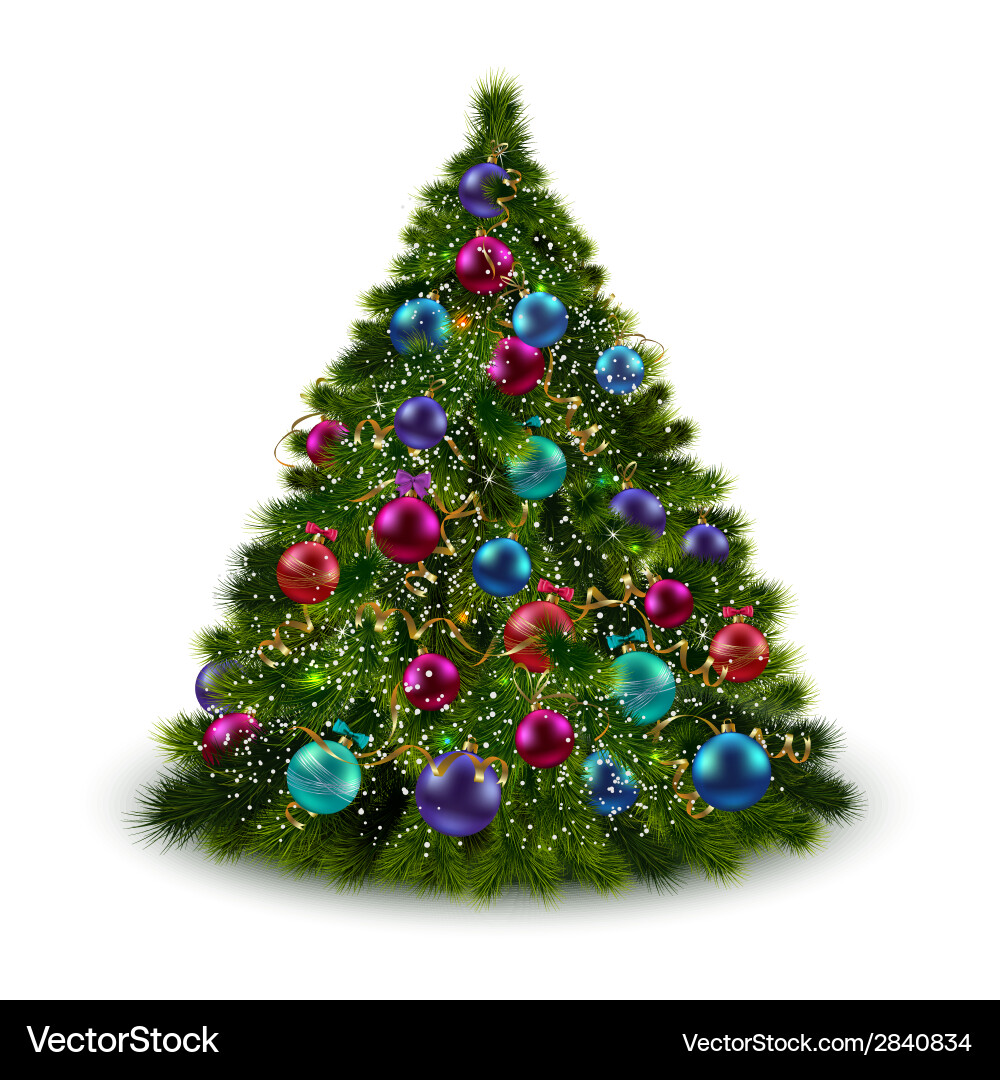 Christmas tree isolated Royalty Free Vector Image