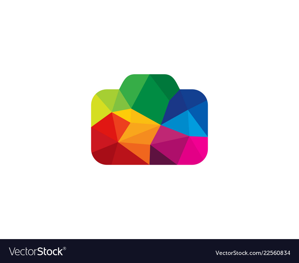 Color Camera Logo Icon Design Royalty Free Vector Image