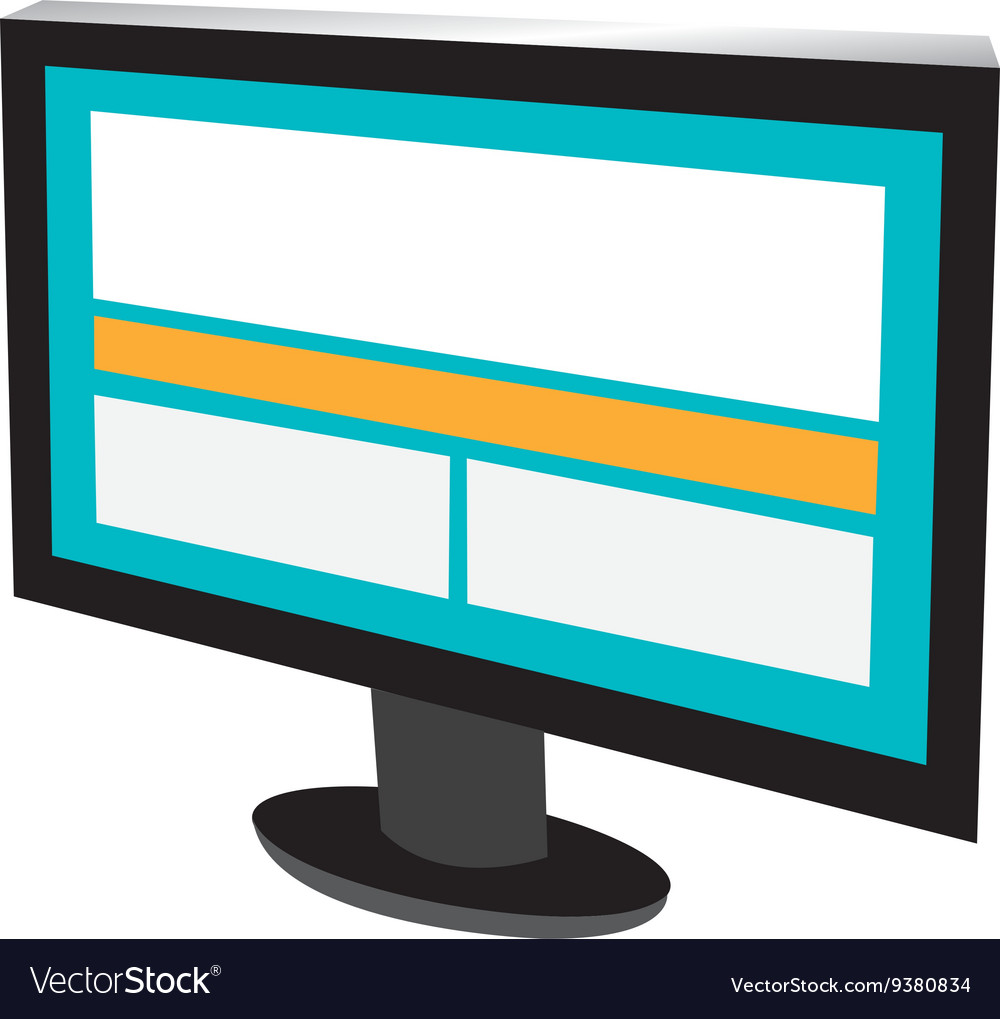 Electronic device screen with stripes and squares Vector Image