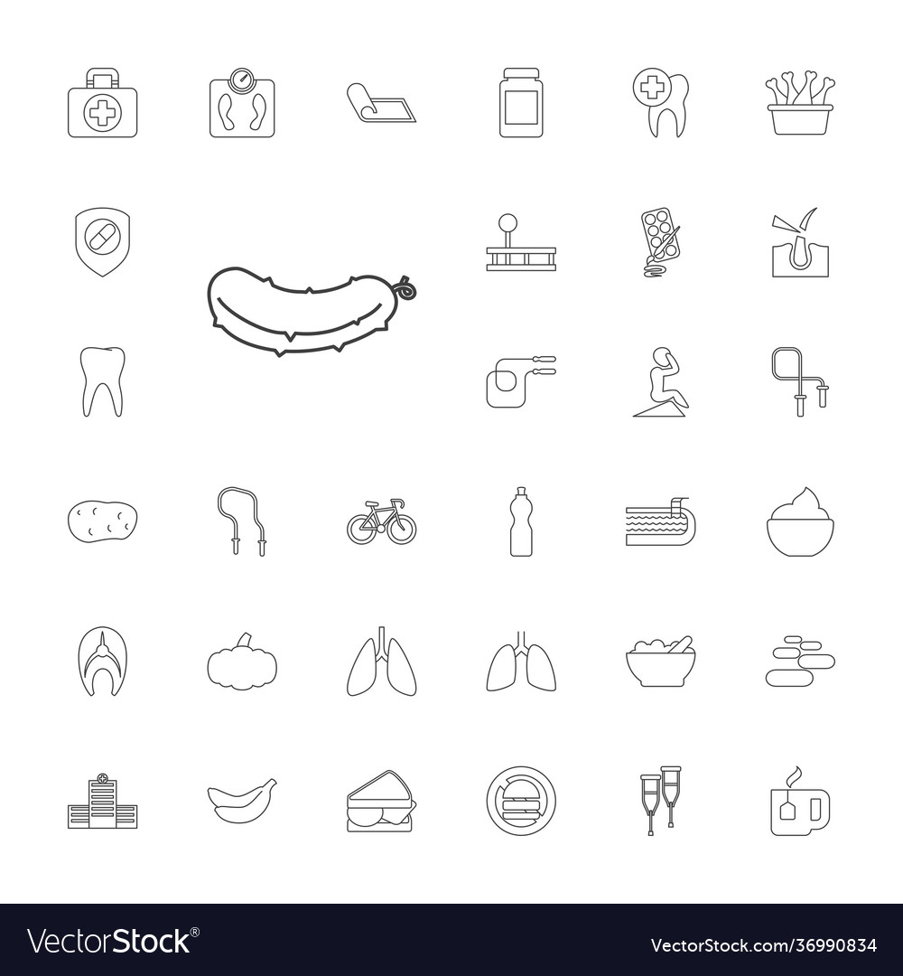 Healthy icons Royalty Free Vector Image - VectorStock