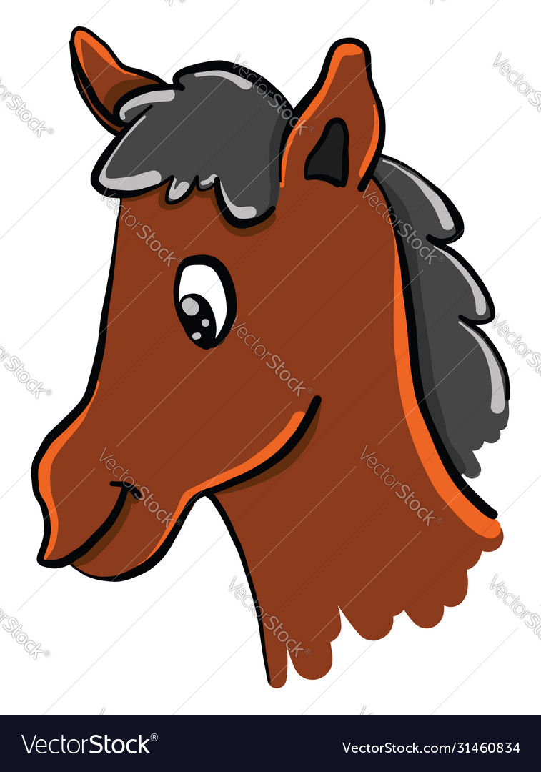 Horse head on white background Royalty Free Vector Image