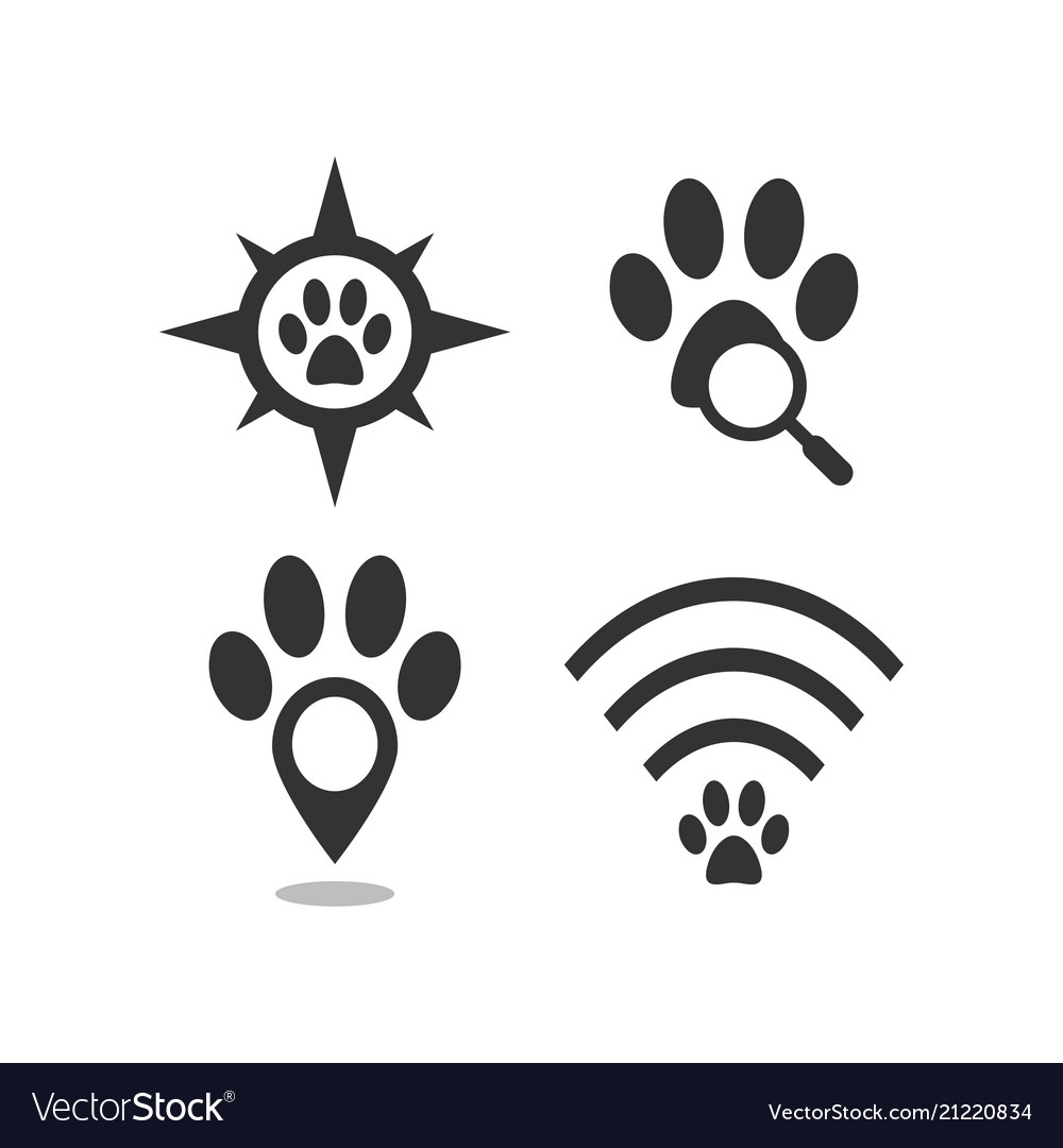 Pet locator logo template Royalty Free Vector Image Pet locator logo template Royalty Free Vector Image
