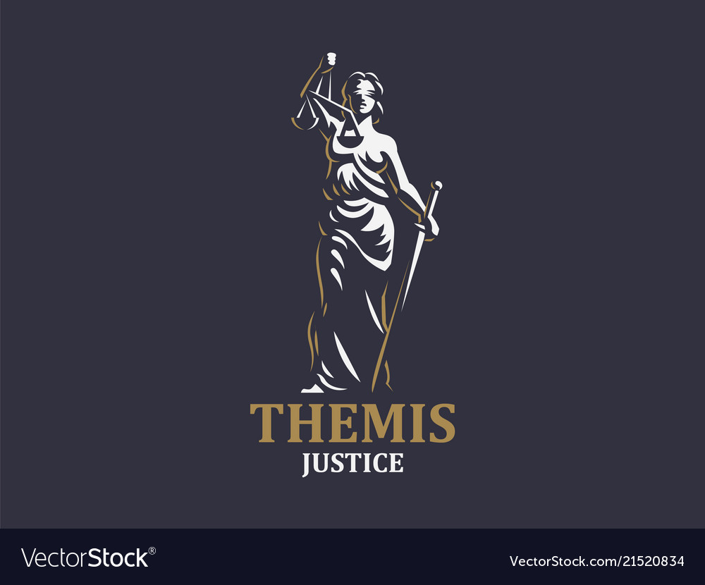 The goddess of justice themis Royalty Free Vector Image