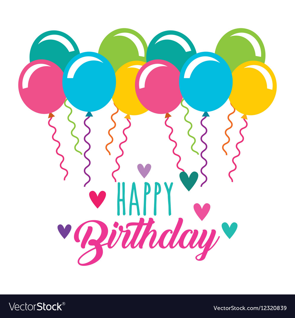 Happy birthday card Royalty Free Vector Image - VectorStock