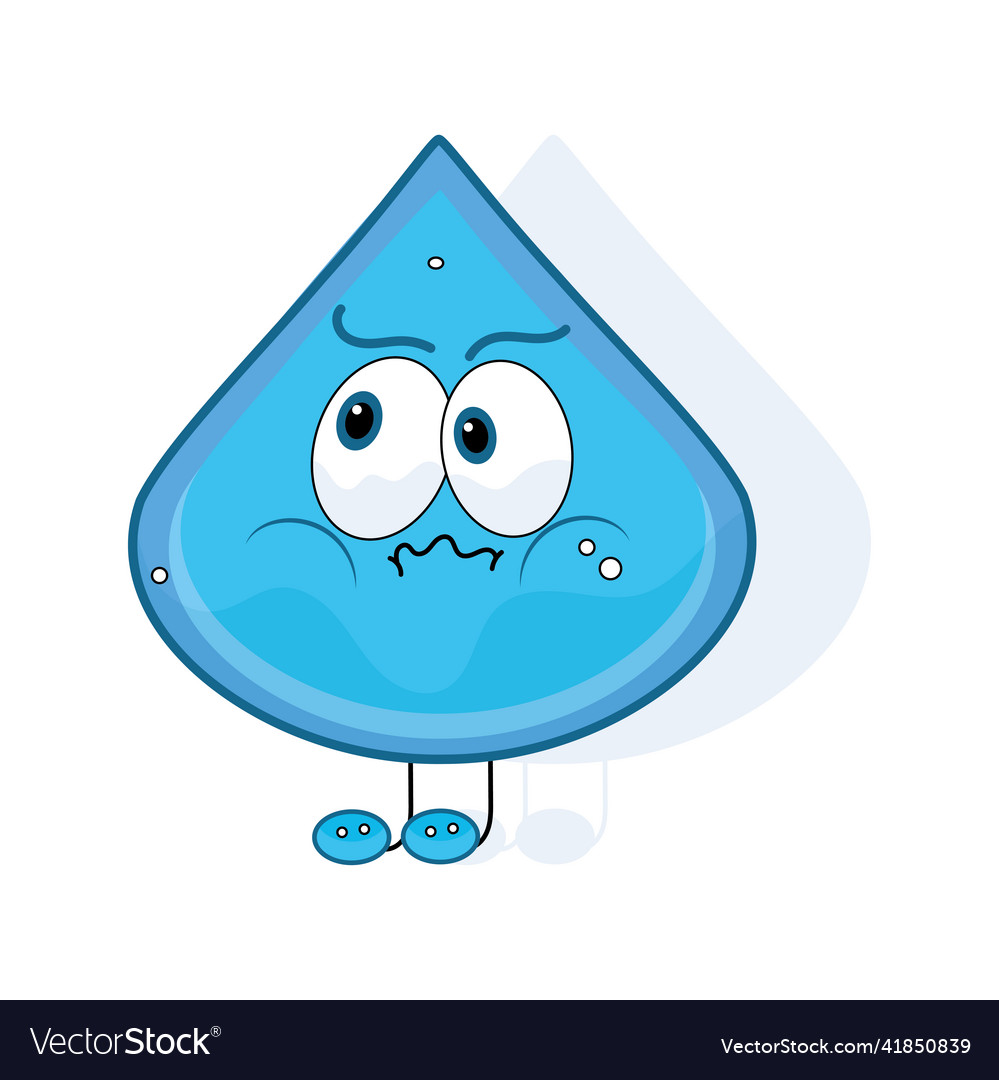 Isolated angry drop of water cartoon Royalty Free Vector