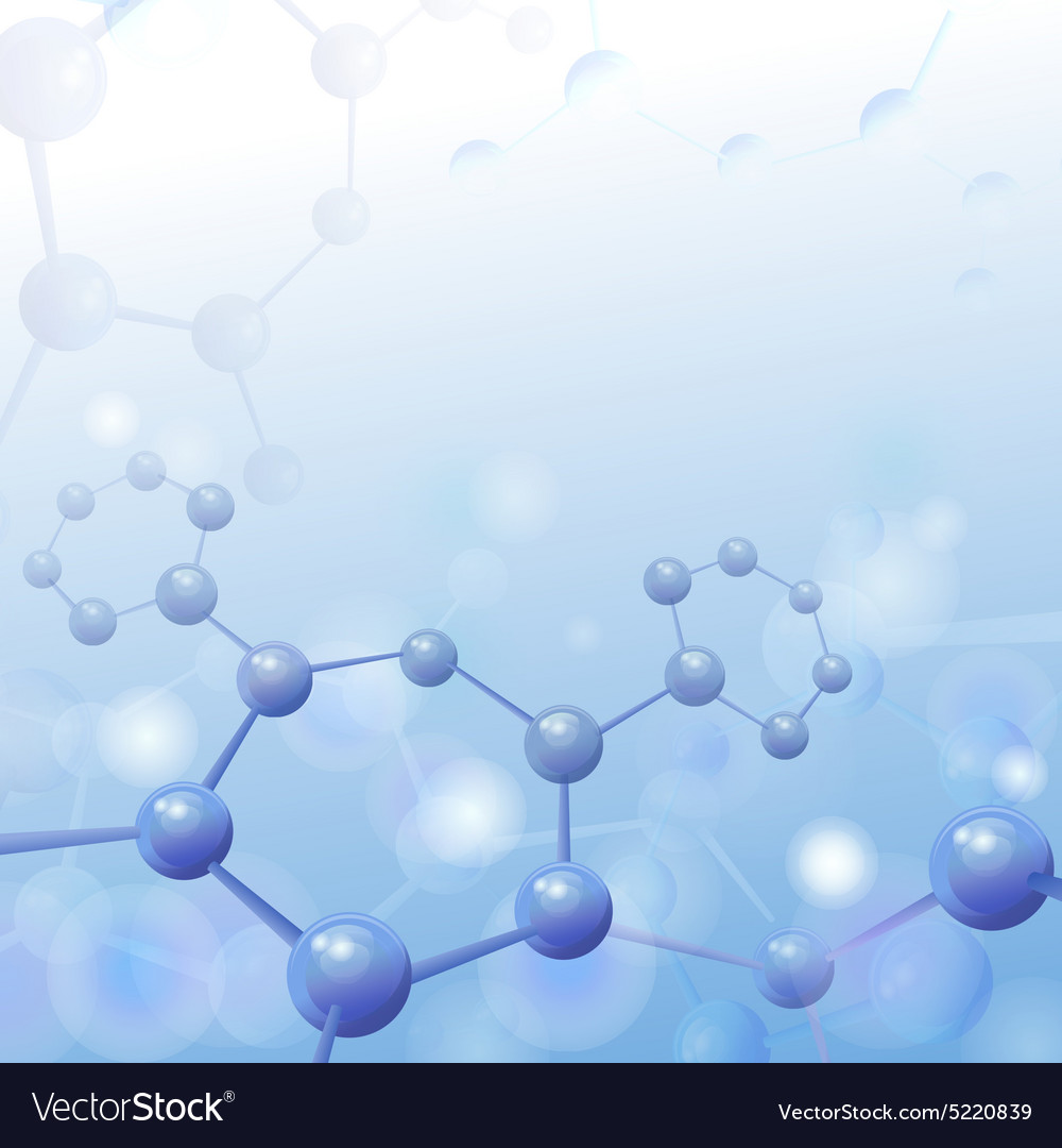 Molecule Over Blue Background Royalty Free Vector Image