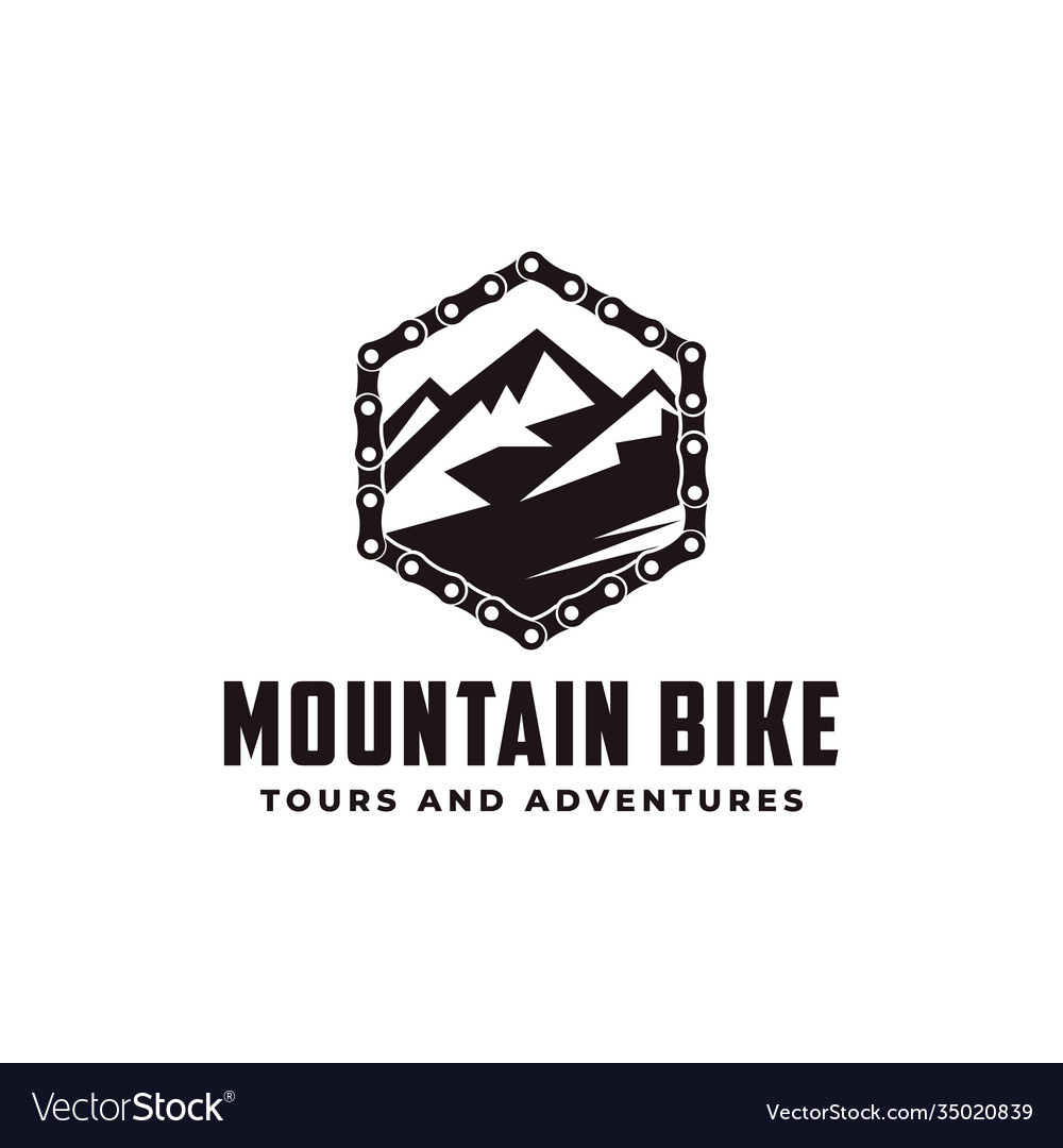 Mountain bike logo icon Royalty Free Vector Image