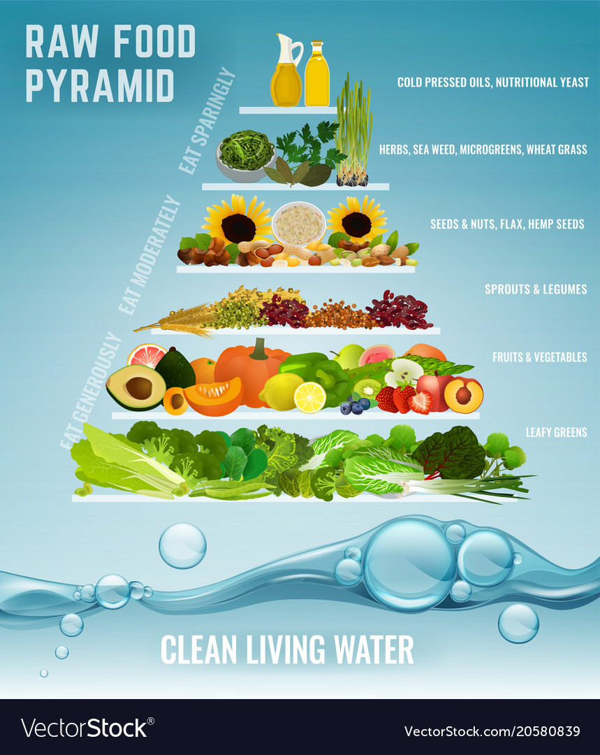 Raw Vegan Food Pyramid Chart