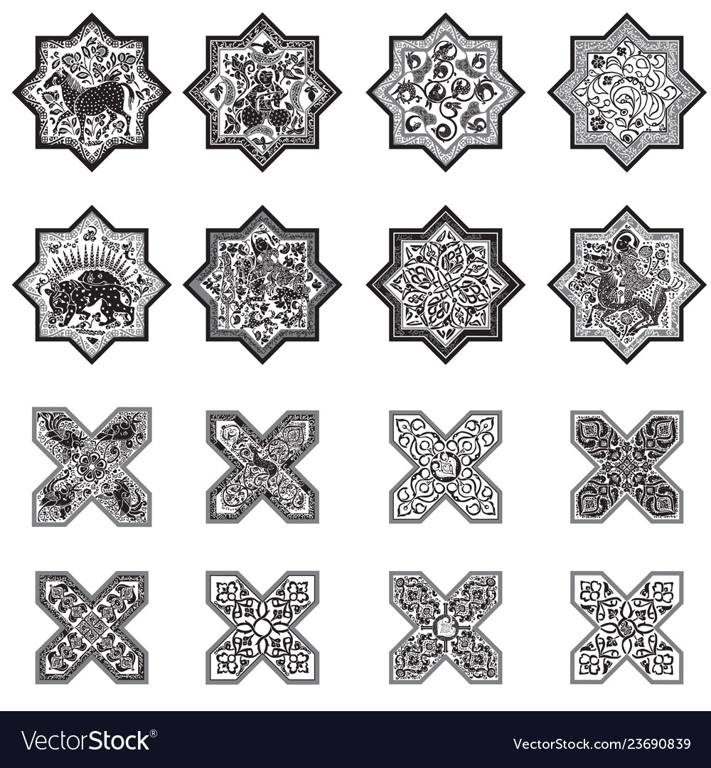 Set of tiles for design Royalty Free Vector Image