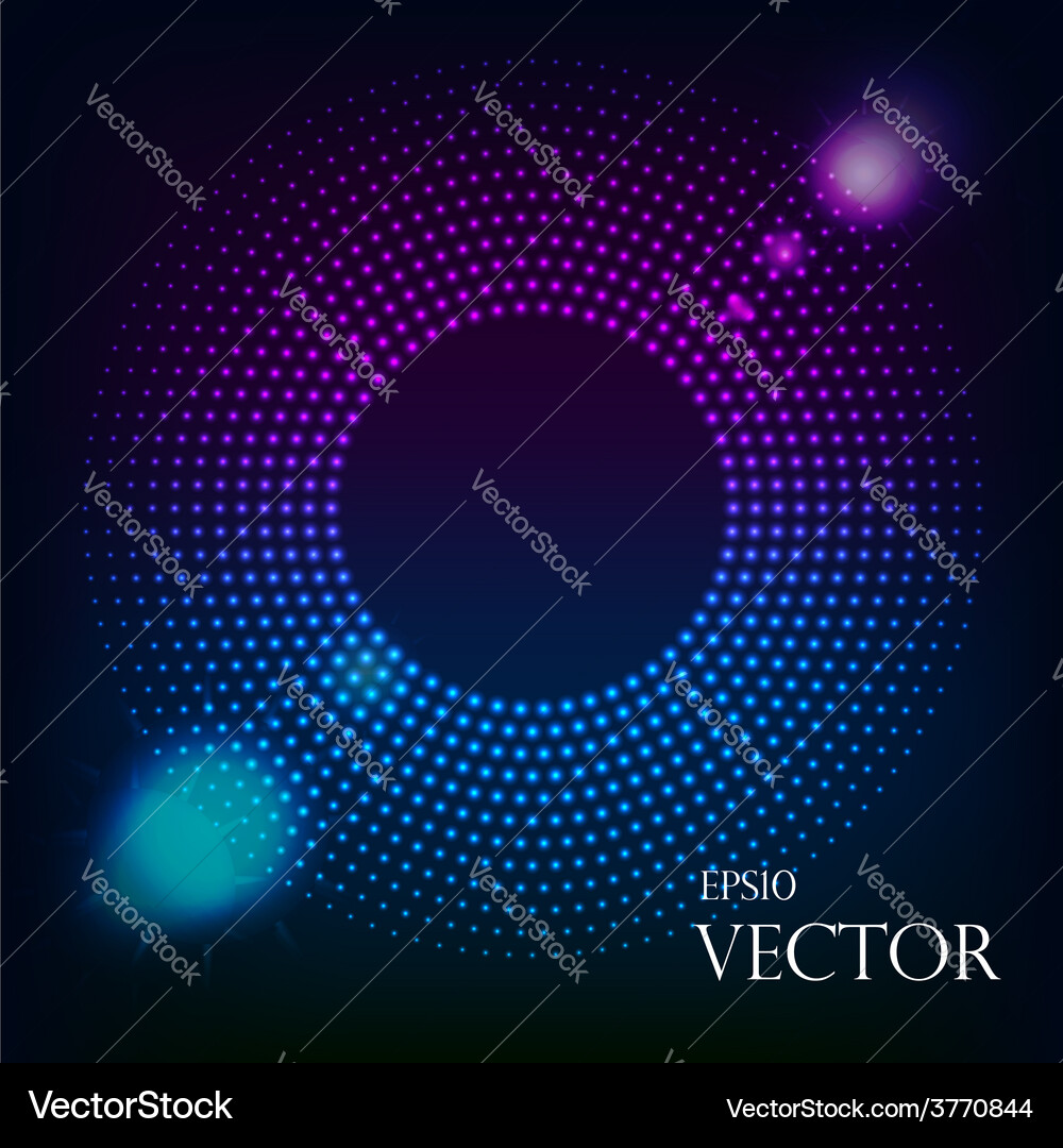 Abstract technology blue circles background Vector Image