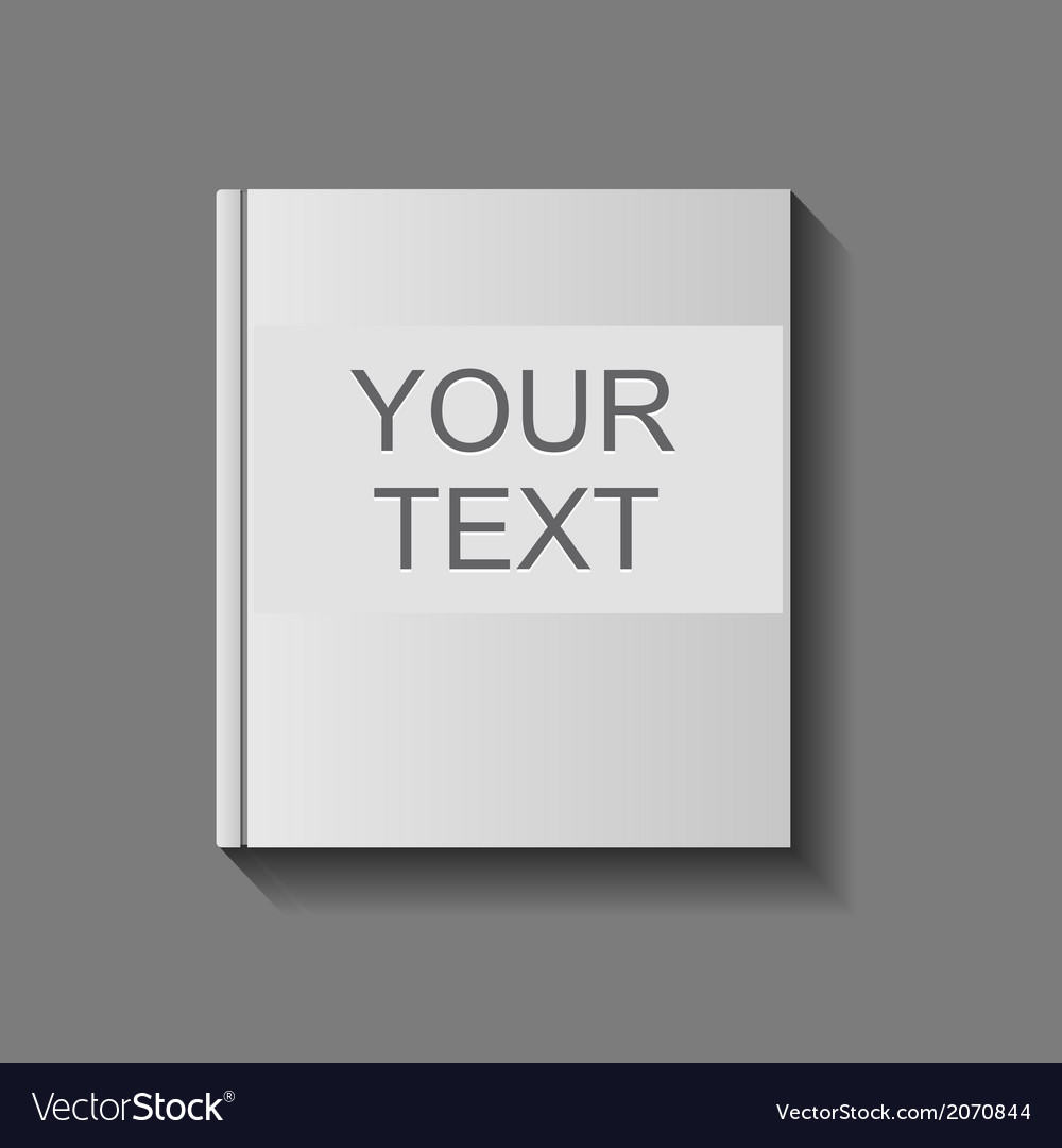 Blank book cover Royalty Free Vector Image - VectorStock