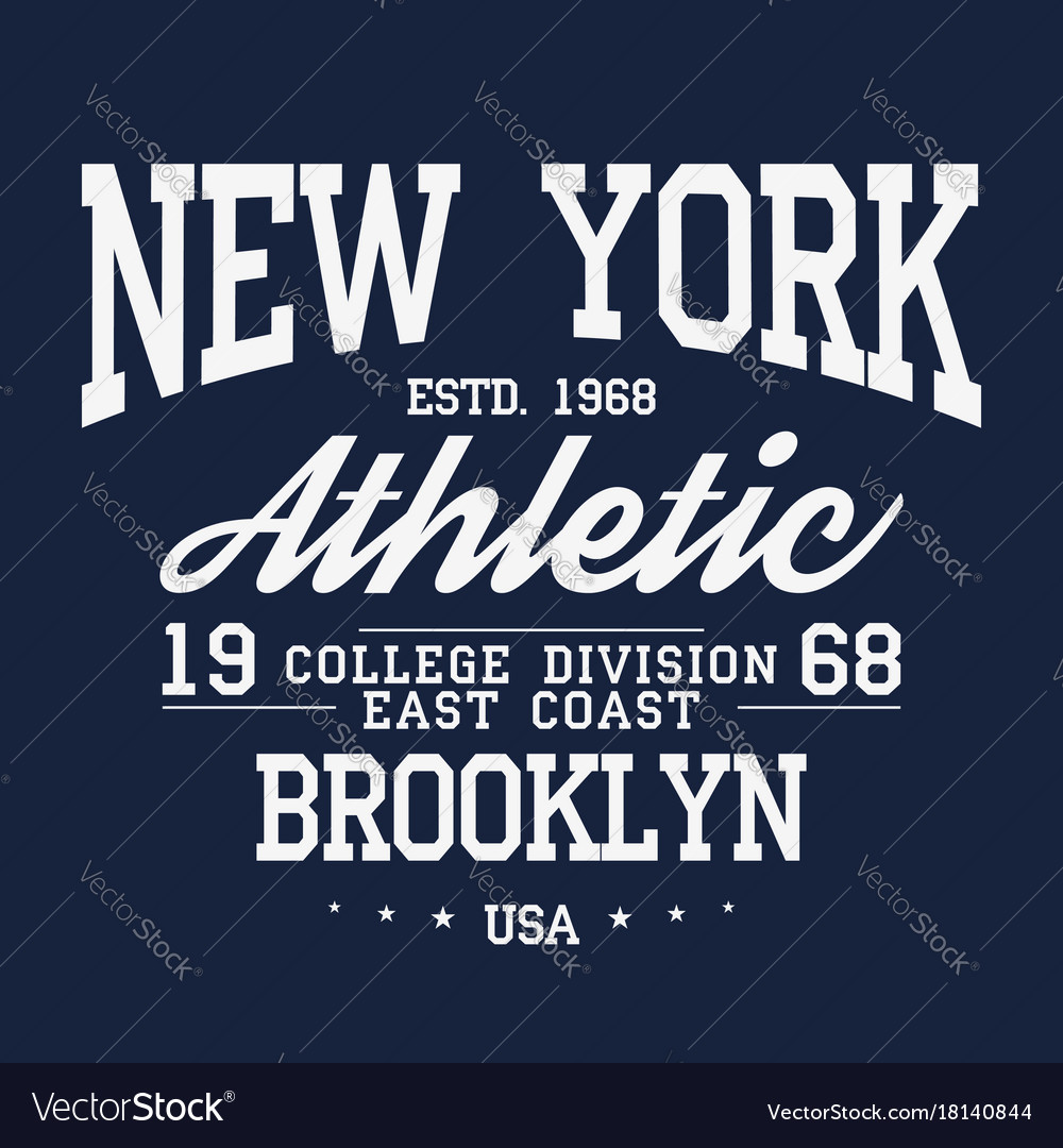 New york brooklyn typography badge for t-shirt Vector Image