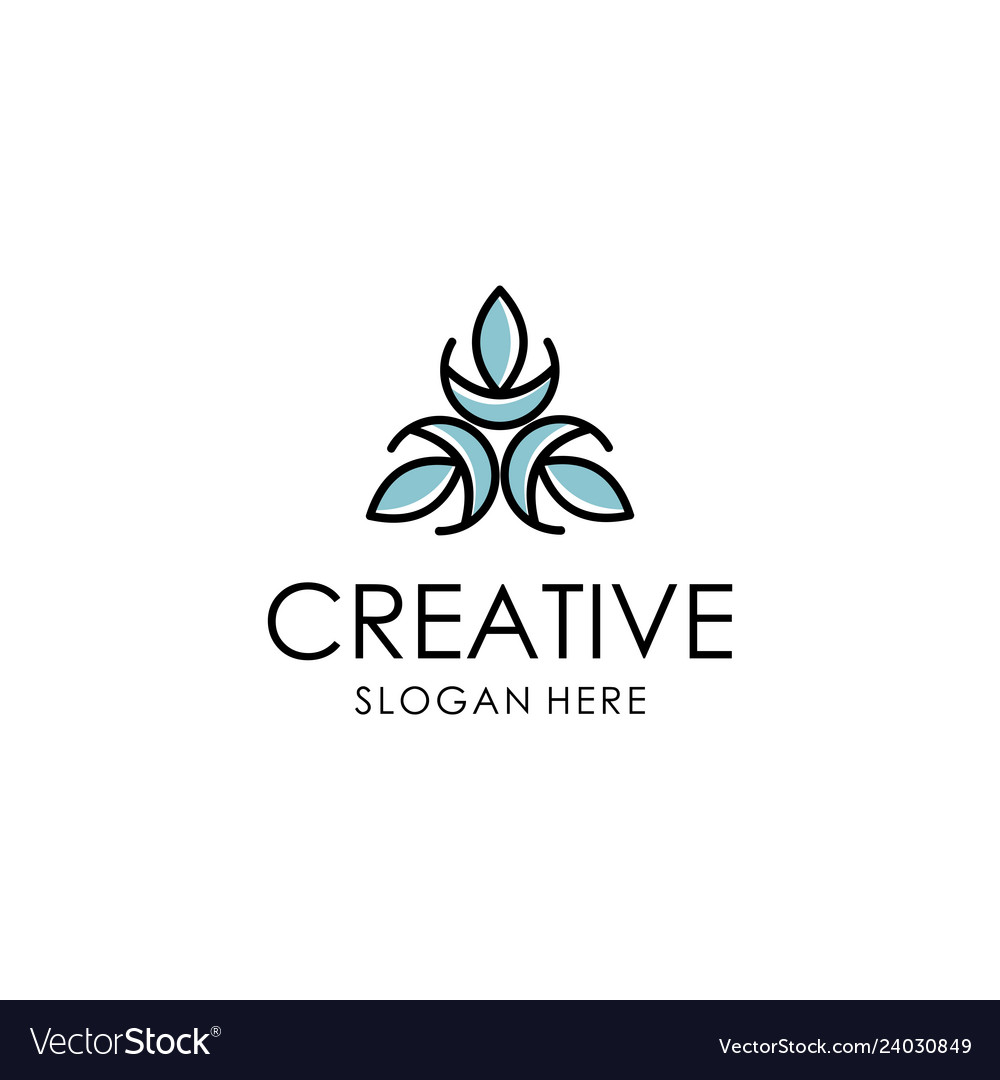 Abstract flower logo design Royalty Free Vector Image